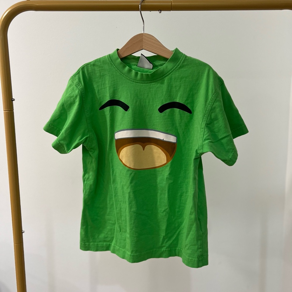 Green Kids Jelly YouTuber Shirt with Smiley Face